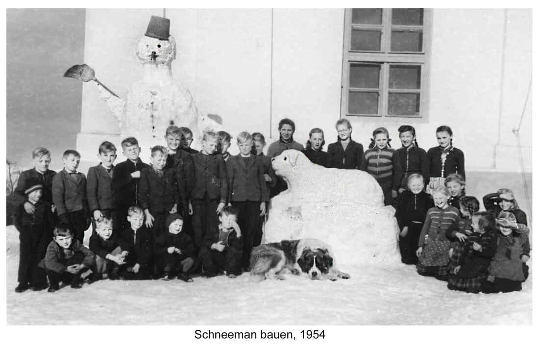 Schneemannbau 1954