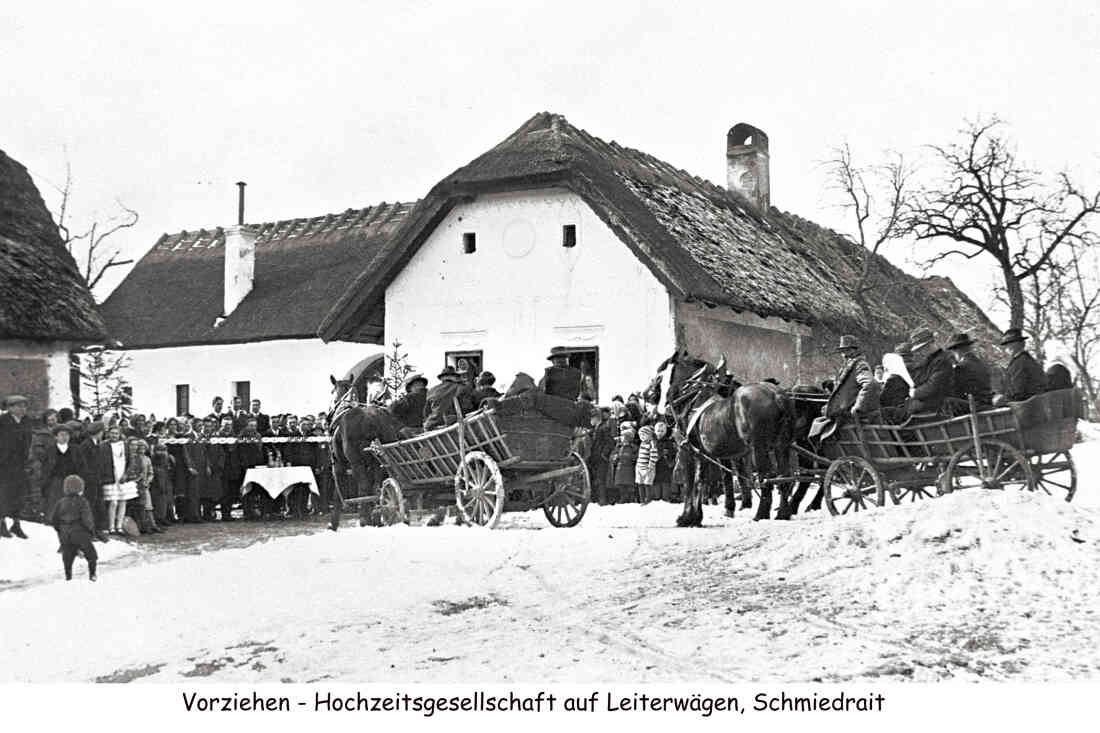 Hochzeit in Schmiedrait, 1954