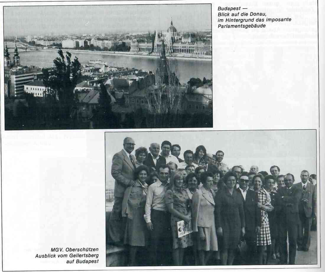 Ausflug des MGV Oberschützen in Budapest