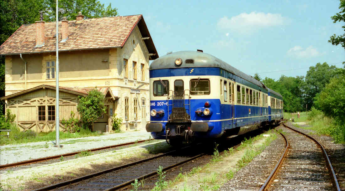 Letzter Triebwagen, 30.6.1987 - Bahnhof Oberschützen