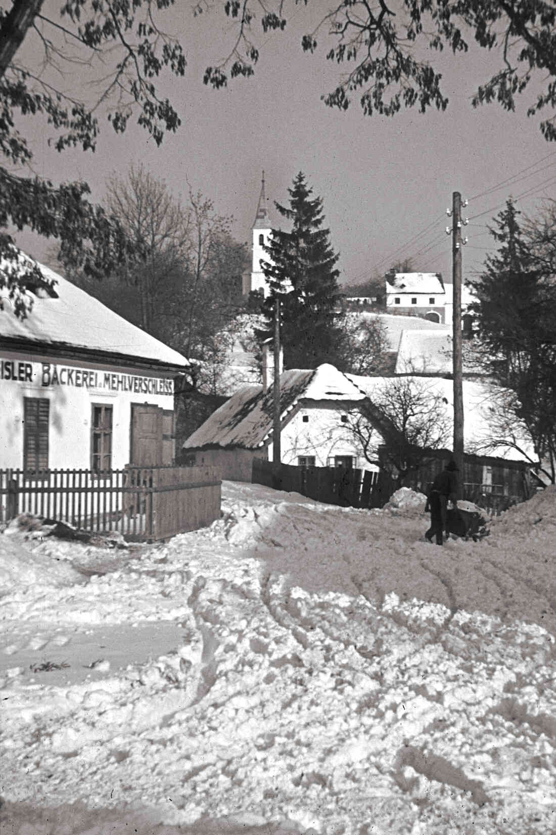 Bäckerei Geisler (später Kalb, anschließend Bayer) Oberschützen, Untertrum, neben Gasthaus Bayer