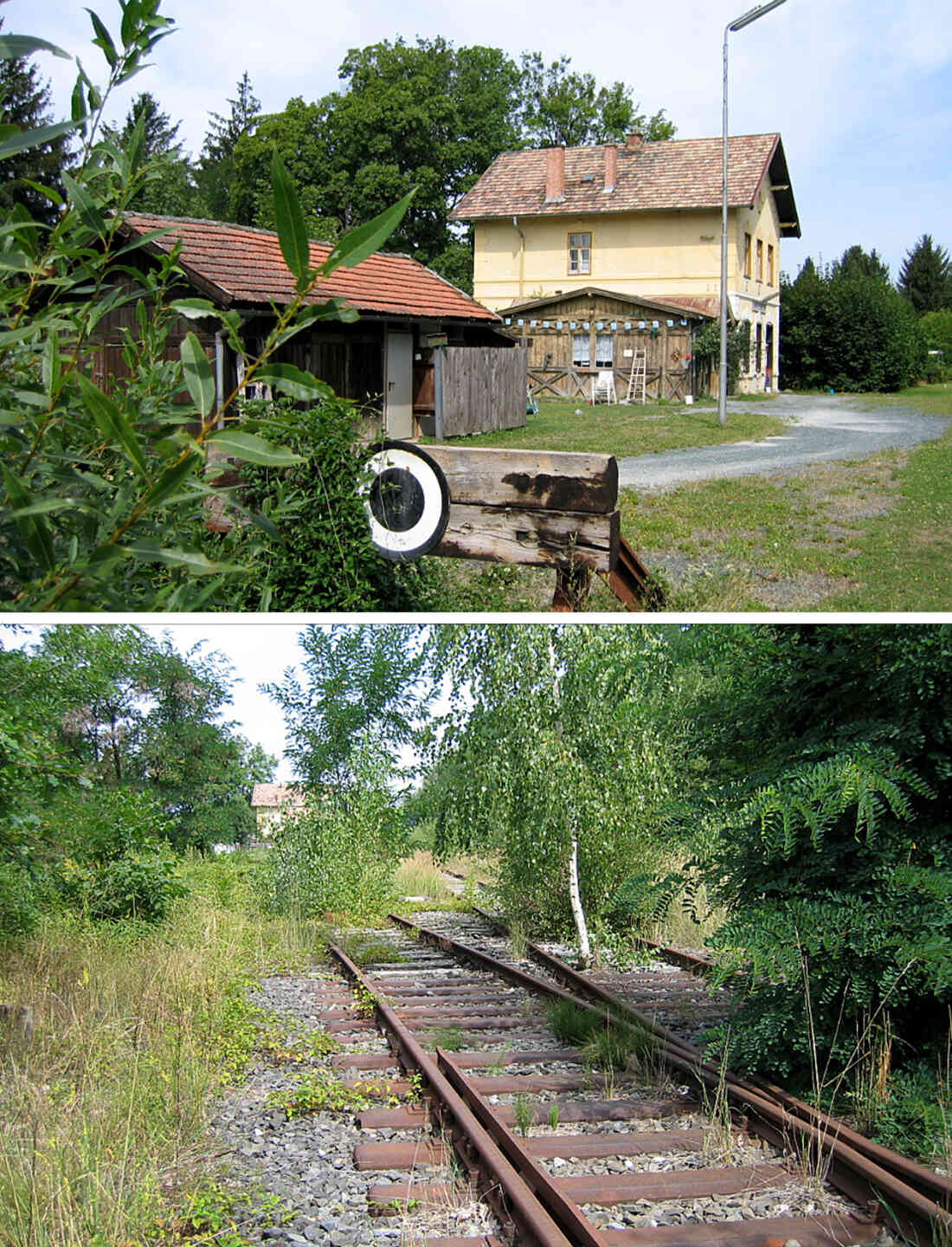 Bahnhofsareal in Oberschützen 2004