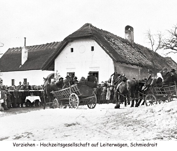 Hochzeit in Schmiedrait, 1954