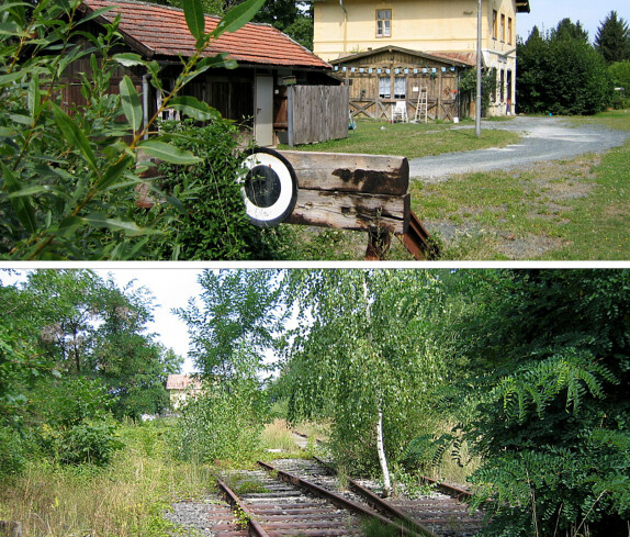 Bahnhofsareal in Oberschützen 2004